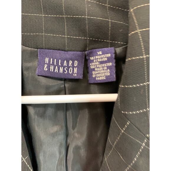 Hillard & Hanson Suits Womens Size 16 Black Formal Top Blazer - Picture 3 of 7